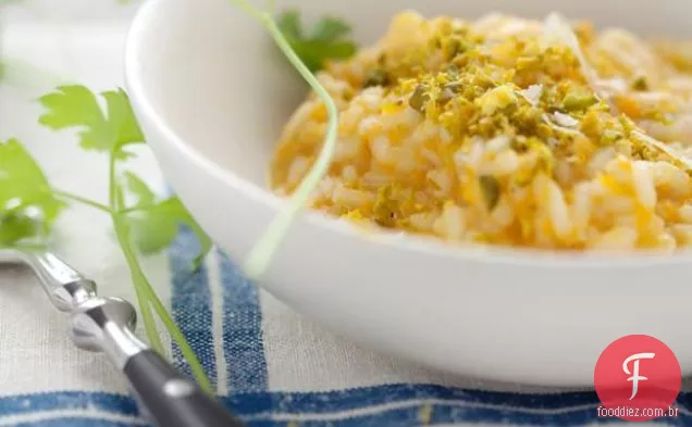 Risoto De Abóbora Com Pistache E Limão