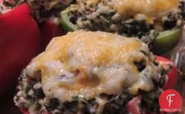Pimentos Recheados De Feijão Preto