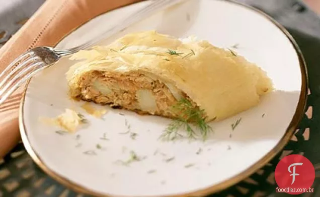 Cebola caramelizada, Figo e queijo azul Strudel