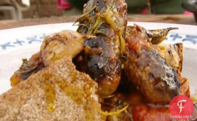 Tomate cereja doce e Salsicha assar