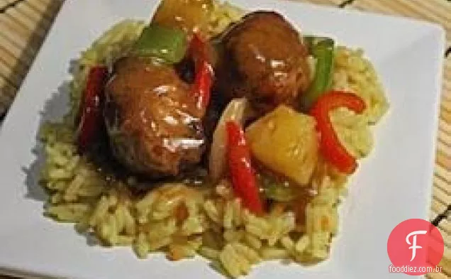 Almôndegas doces e azedas