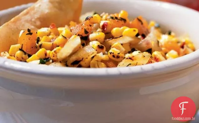 Milho grelhado e cebola Vidalia Salsa