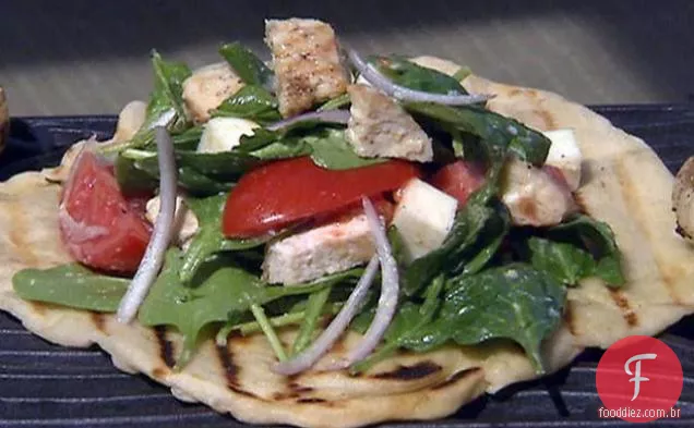 Piadine com frango grelhado e Salada De Espinafre