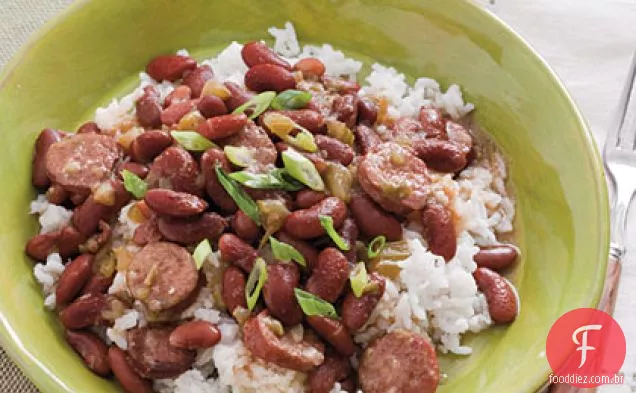 Feijão vermelho e arroz