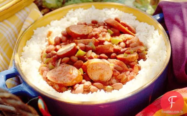 Fácil Feijão Vermelho e arroz