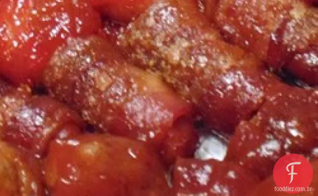 Salsicha Embrulhada Em Bacon