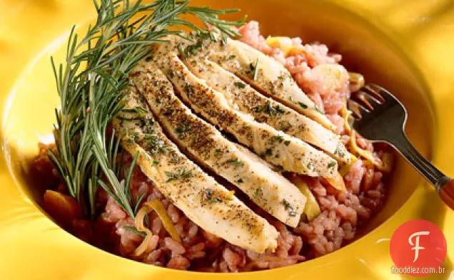 Risoto Pinot Noir Com Frango Alecrim