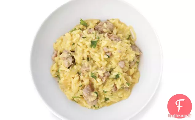 Risoto de erva-doce e Salsicha