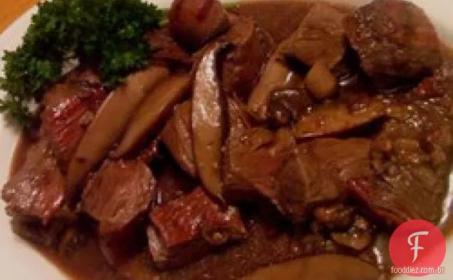 Dicas de bife com molho de cogumelos