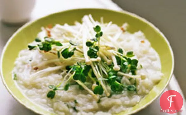 Risoto Japonês Com Cogumelos E Cebolinha