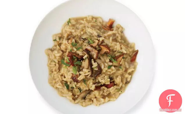 Risoto Selvagem de cogumelos e vinho tinto