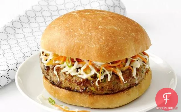 Idiota Turquia hambúrgueres com manga Slaw