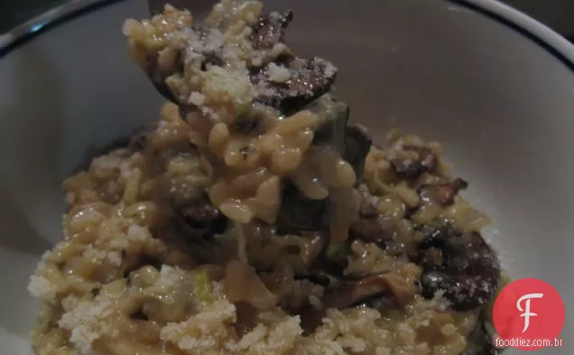 Risoto De Cogumelos Com Alho-Poró Cremoso