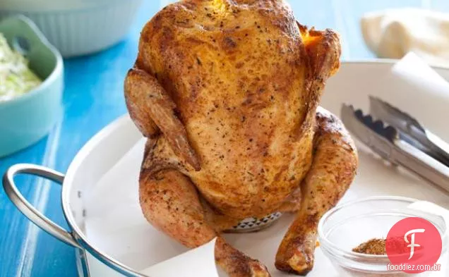 Pat's Beer Can frango grelhado