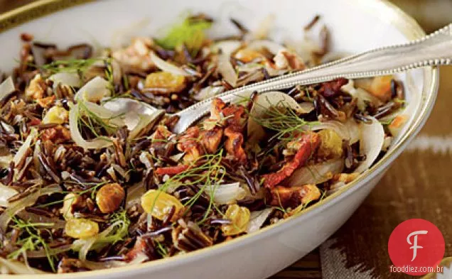 Arroz selvagem com Bacon e erva-doce
