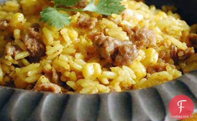 Salsicha e arroz do sudoeste