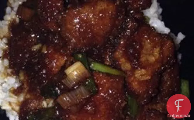 Carne e cebolinha da Mongólia