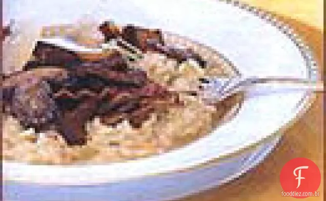 Risoto com Pancetta e cogumelos selvagens