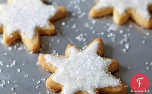 Biscoitos De Açúcar Com Manteiga Dourada Gelada