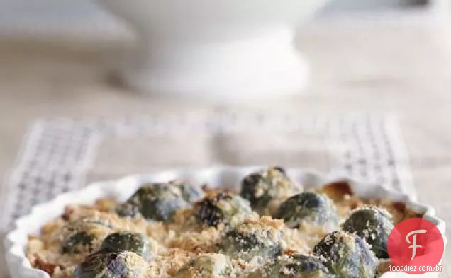Caçarola de couve de Bruxelas e arroz