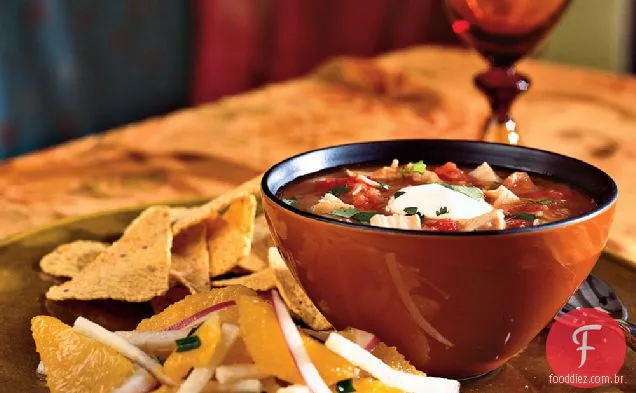 Sopa de frango e tomate Chipotle