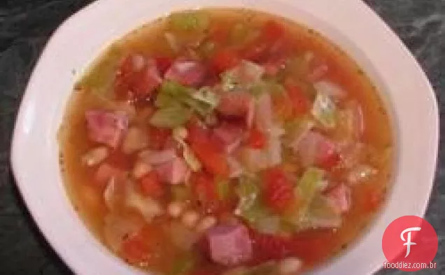 Sopa de presunto e Feijão Branco
