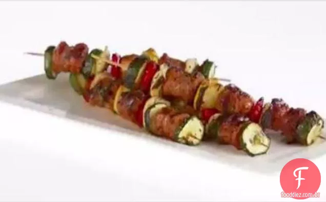 Espetos De Linguiça De Frango