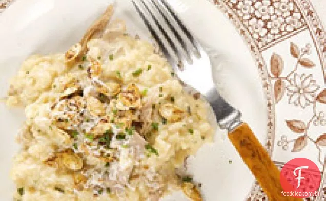 Risoto De Pato E Abóbora Com Sementes De Abóbora Picantes