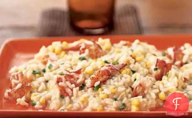 Risoto de lagosta e milho