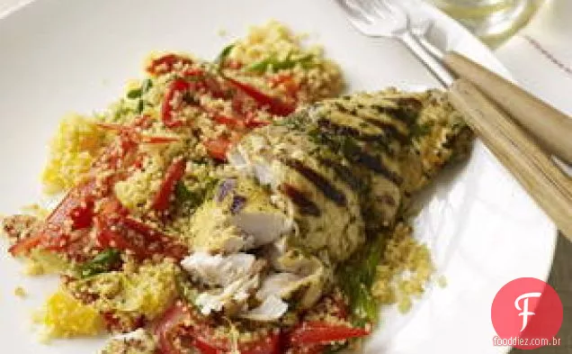 Peixe Cítrico Com Cuscuz De Pimentão