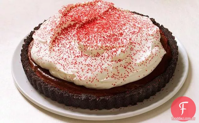 Candy Cane Chocolate Tart