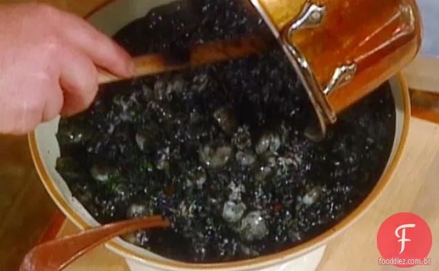 Risoto preto com Choco: Risoto nero con Seppie