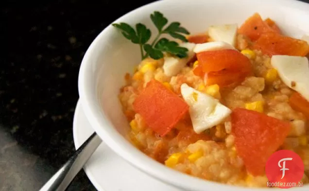 Tomate Assado E Risoto De Queijo De Cabra