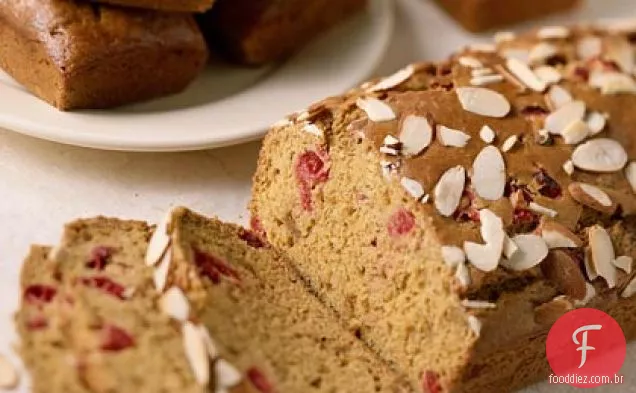 Pão Rápido De Cranberry-Batata Doce