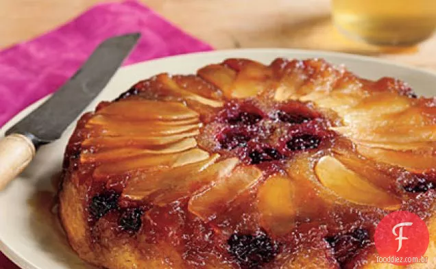 Blackberry-Bolo De Maçã De Cabeça Para Baixo