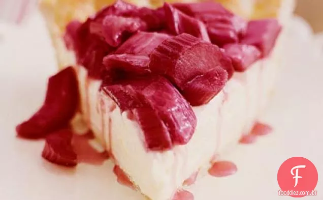 Torta De Creme De Ruibarbo-Limão