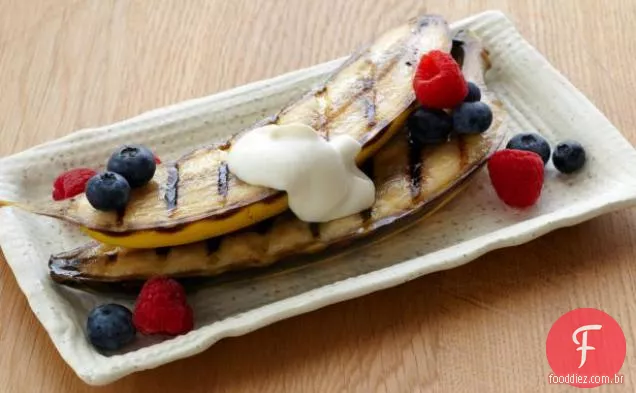 Bananas grelhadas com Maple Creme Fraiche