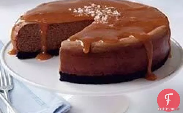 Cheesecake De Chocolate Com Caramelo Salgado