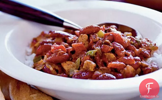 Cajun Feijão Vermelho e arroz