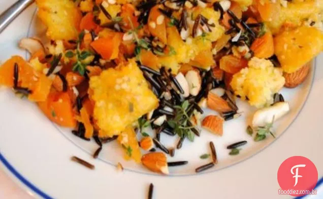 Polenta Roasted Do Alecrim, Damascos, Arroz Selvagem