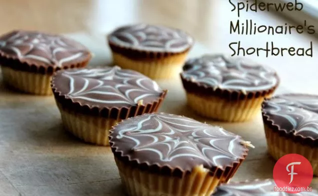 Shortbread do Spiderweb Millionaire para o Halloween