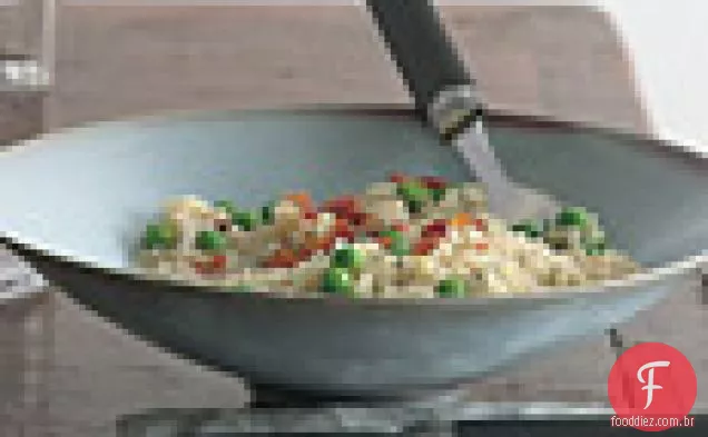 Risoto de ervilha e Bacon