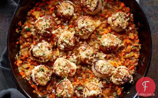 Gratinado De Vieira De Açafrão