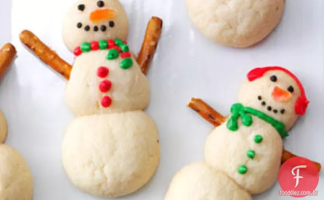 Biscoitos De Natal Do Boneco De Neve