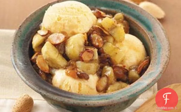 Banana Rum Sundaes para dois