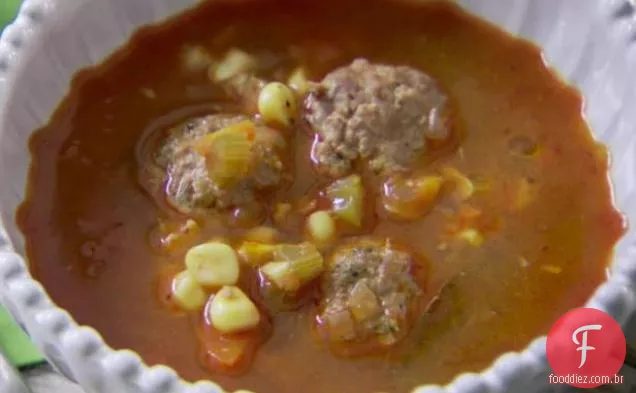 Sopa de Almôndega de cordeiro (Sopa de Albondigas)