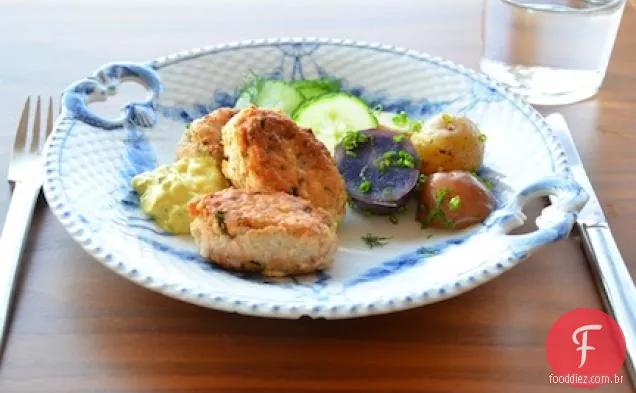 Bolos de peixe (Dinamarquês Fiske Frikadeller)