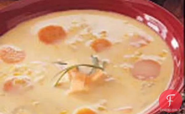 Sopa De Alho-Poró Com Curry