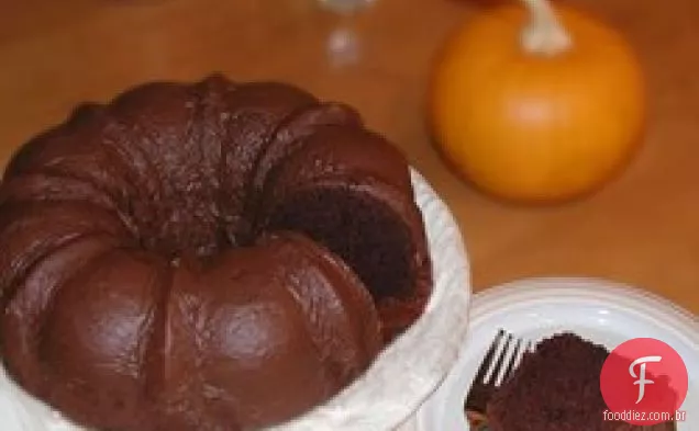 Esmalte Fácil Do Bolo Do Bundt Do Chocolate