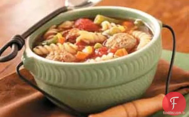 Sopa De Almôndega Vegetariana
